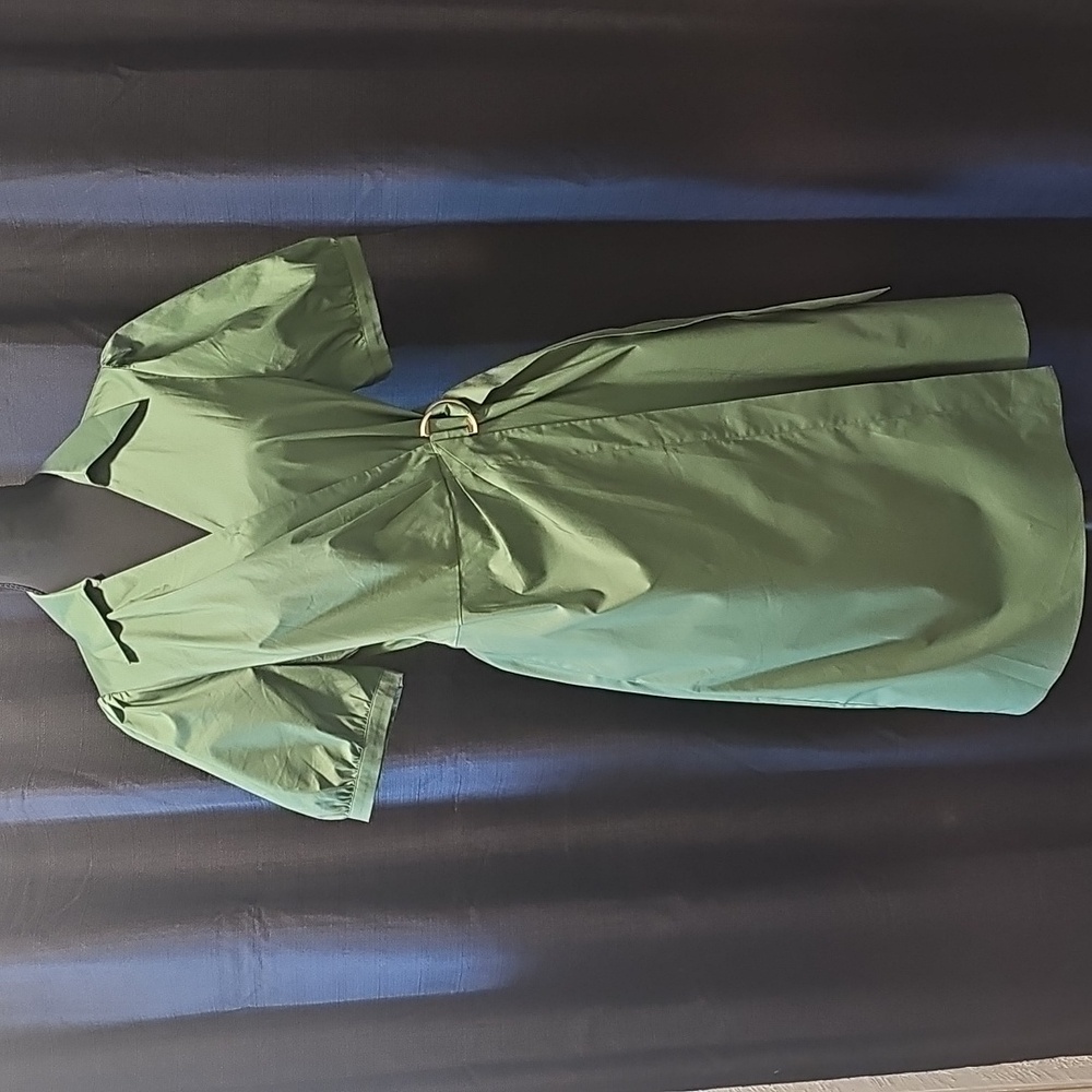 Forest Green Wrap-Around Dress